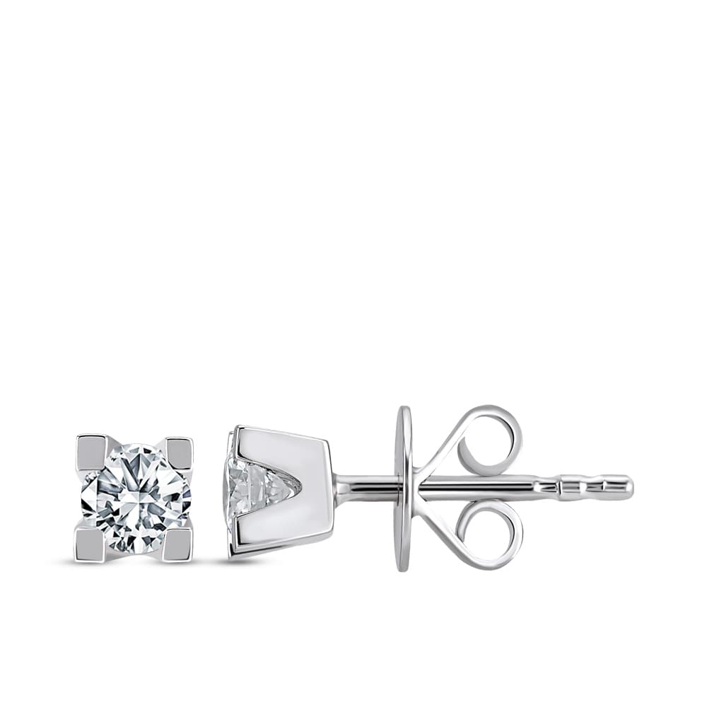 0,30 Karat Forevermark Tektaş Pırlanta Küpe