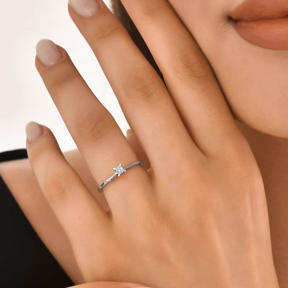 0,10 Karat Forevermark Tektaş Pırlanta Yüzük