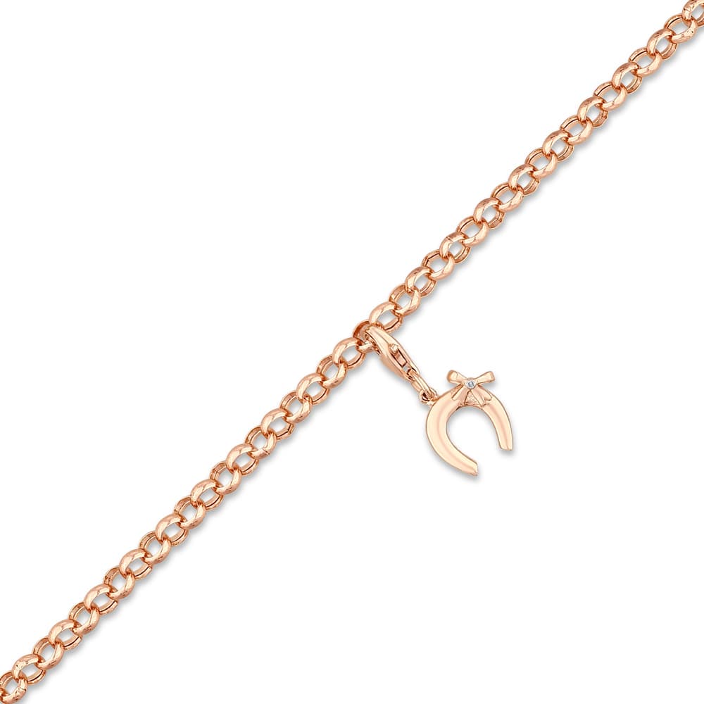 0,01 Karat At Nalı Charm Pırlanta Bileklik