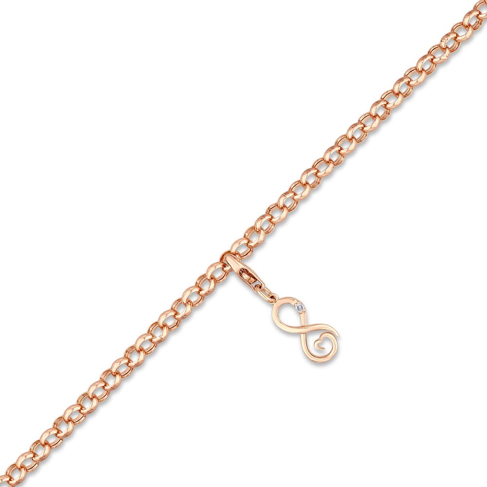 0,02 Karat Sonsuzluk Charm Pırlanta Bileklik