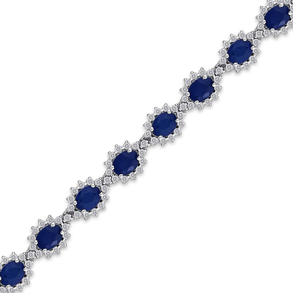 8,96 Karat Pırlanta Safir Bileklik