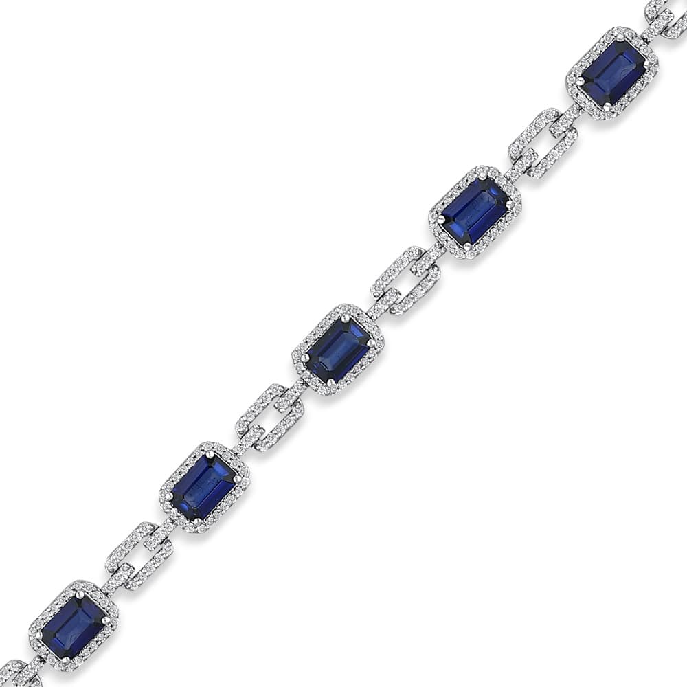 6,47 Karat Pırlanta Safir Bileklik