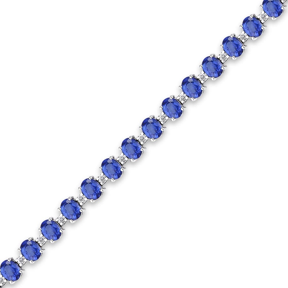 12,15 Karat Pırlanta Safir Bileklik