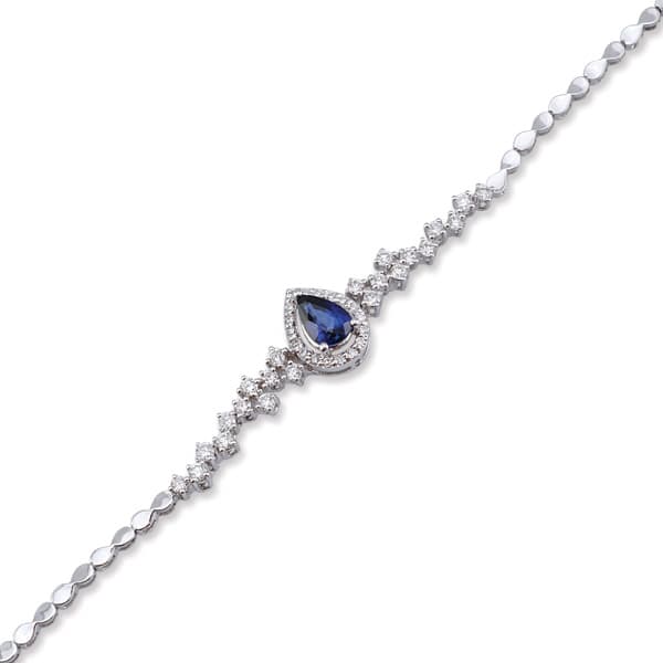1,23 Karat Pırlanta Safir Bileklik