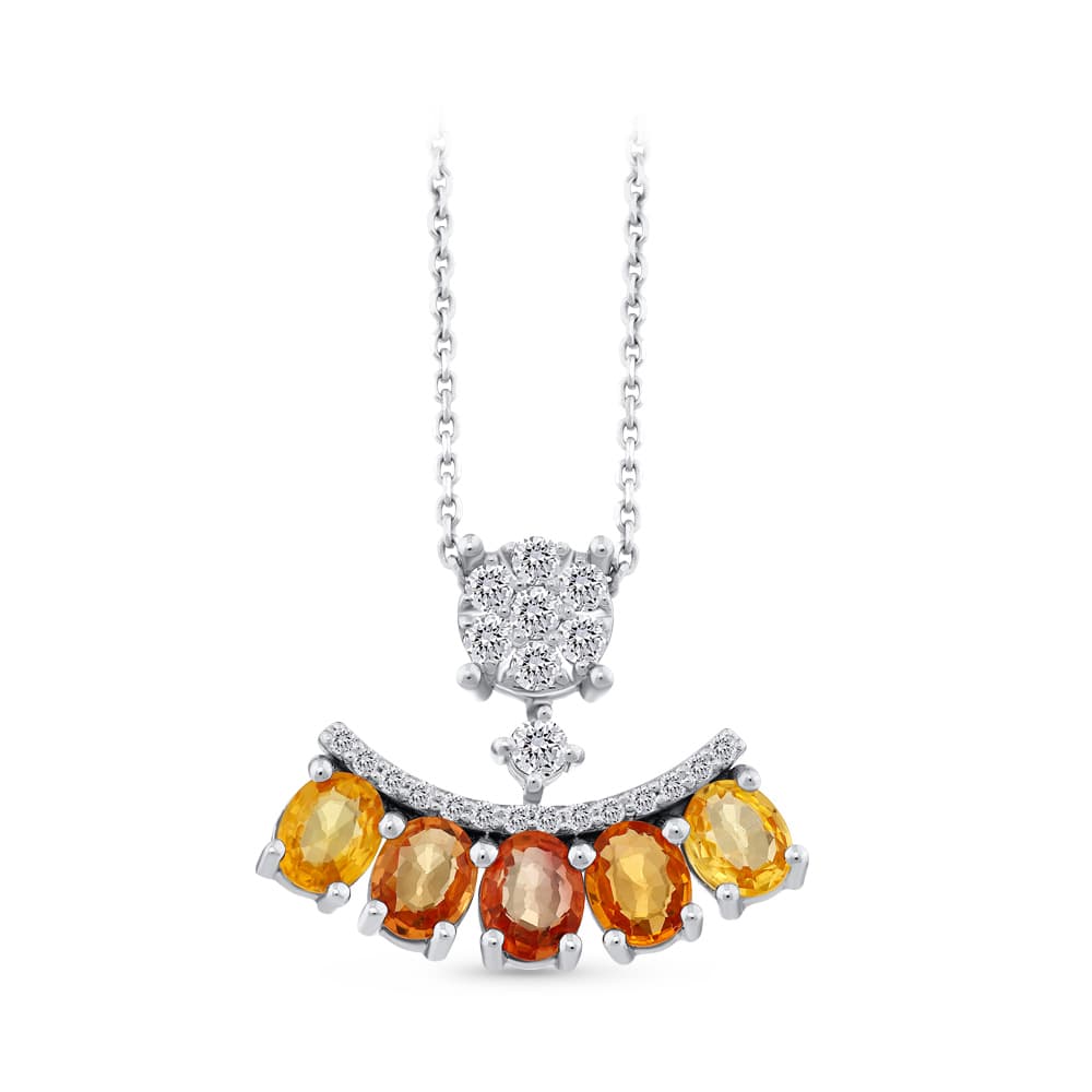 1,90 Karat Pırlanta Safir Kolye