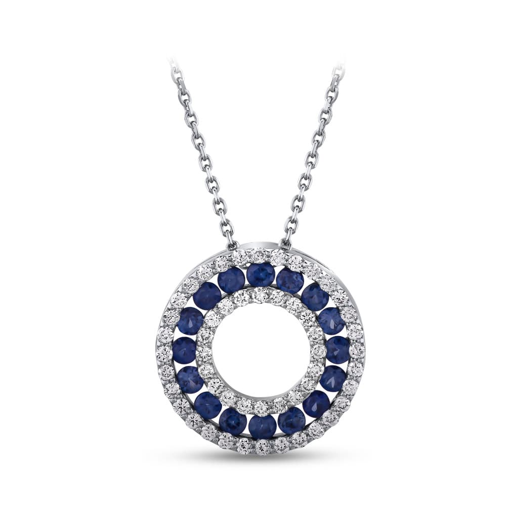 1,07 Karat Pırlanta Safir Kolye