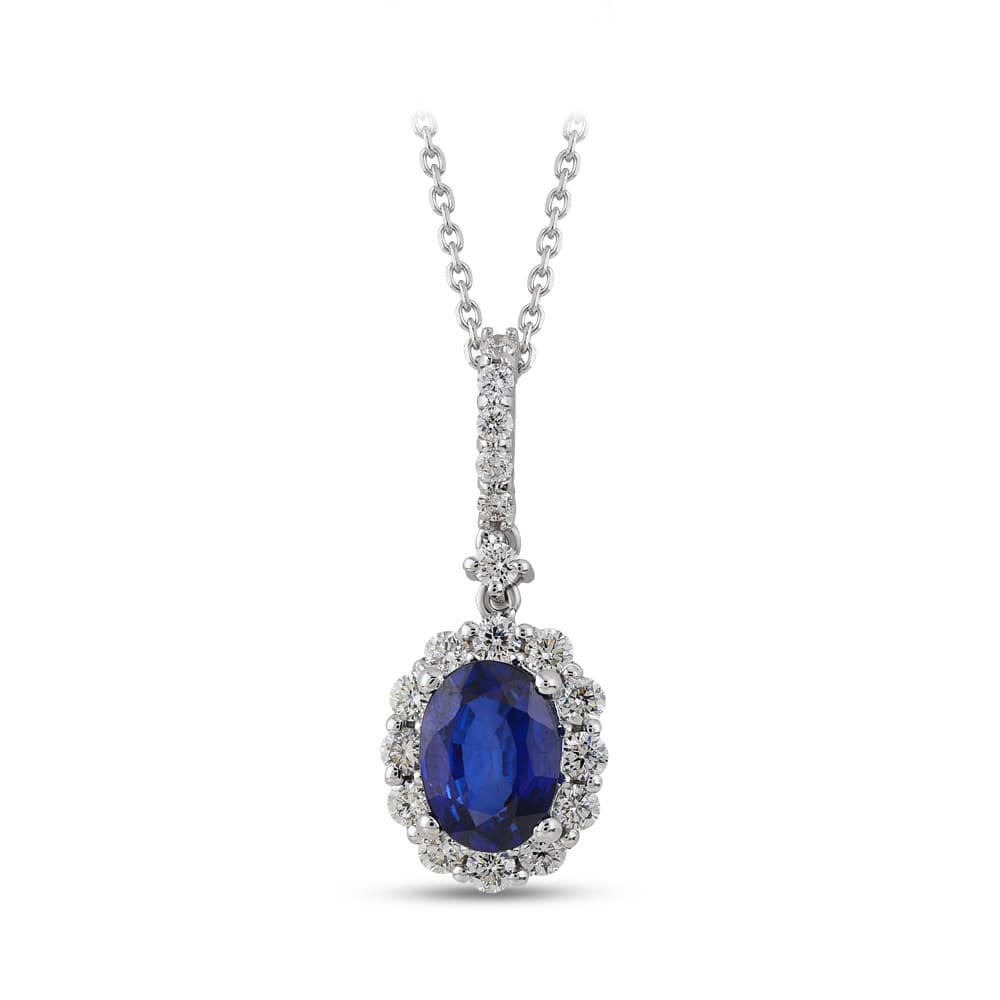 1,90 Karat Pırlanta Safir Kolye