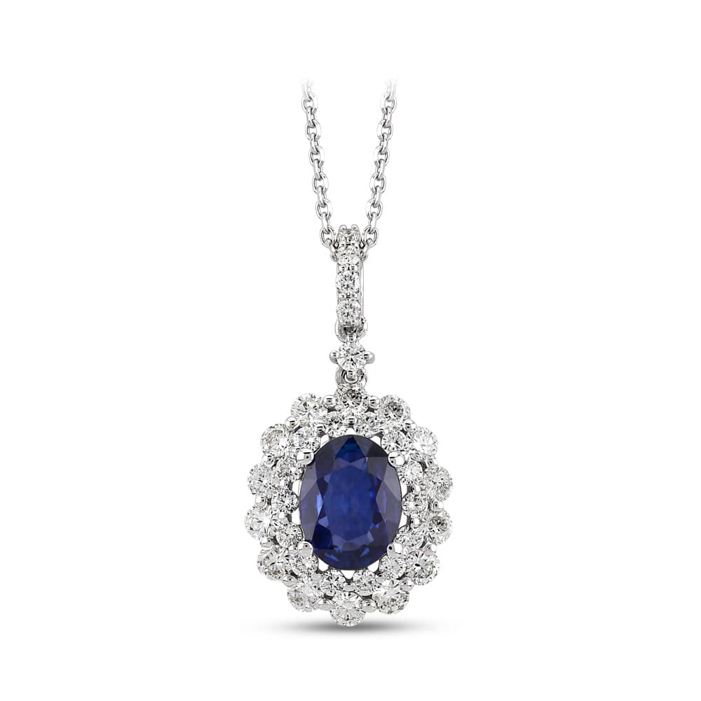 2,23 Karat Pırlanta Safir Kolye