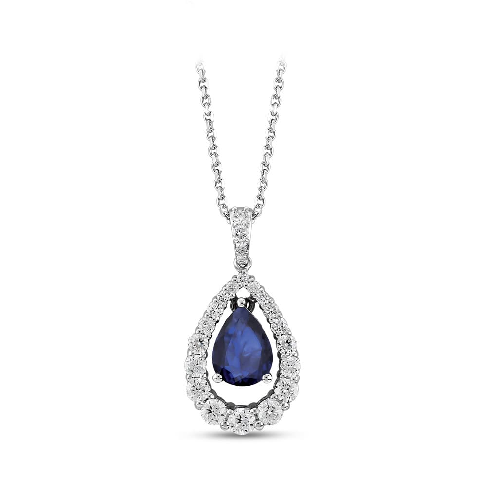 1,72 Karat Pırlanta Safir Kolye