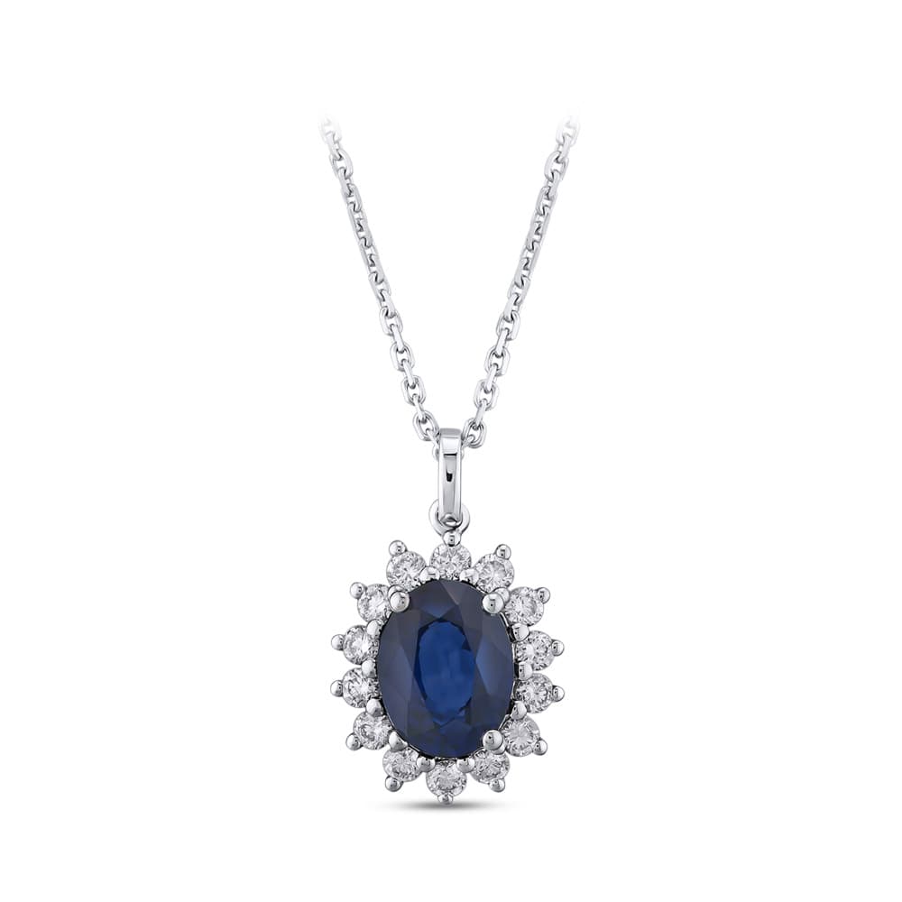 1,81 Karat Pırlanta Safir Kolye