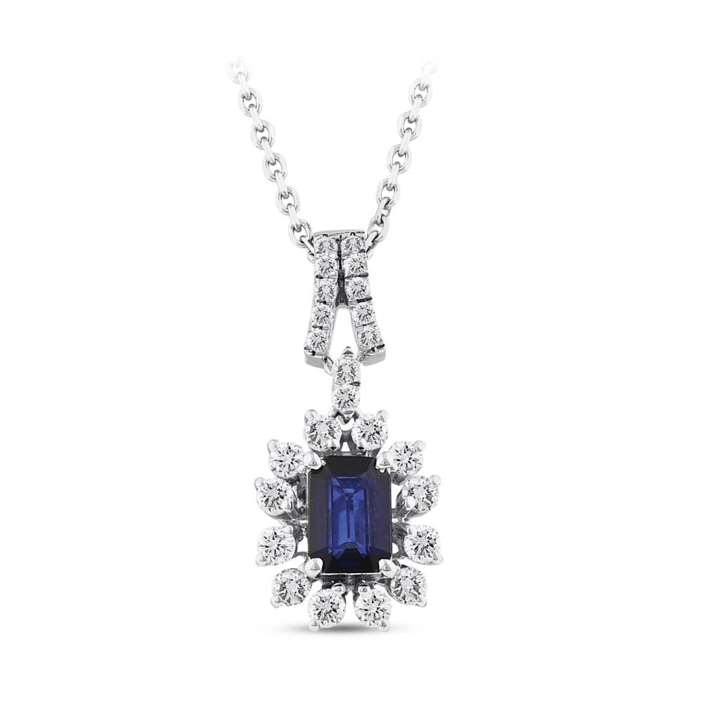 1,66 Karat Pırlanta Safir Kolye