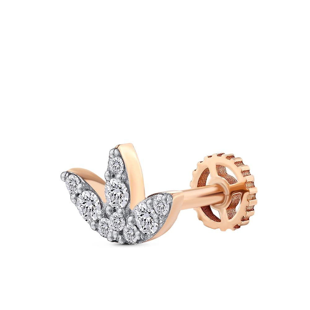 0,13 Karat Pırlanta Lotus Tragus
