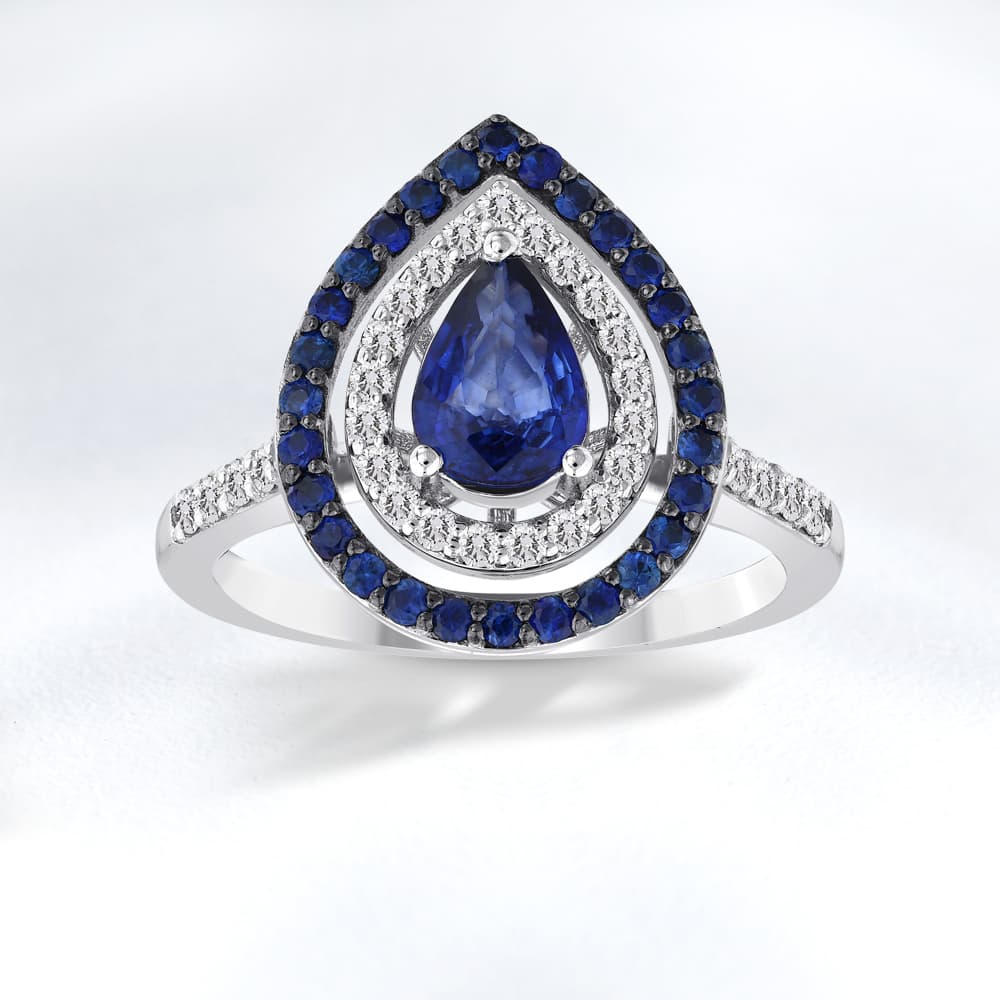 1,23 Karat Safir Pırlanta Yüzük