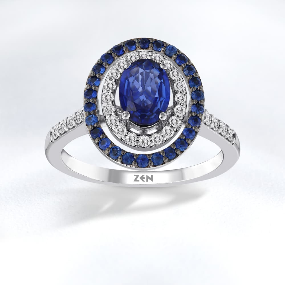 1,32 Karat Safir Pırlanta Yüzük