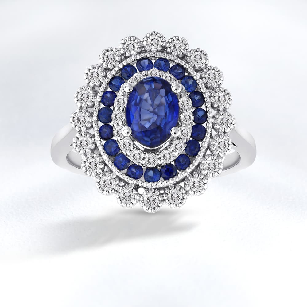 1,92 Karat Safir Pırlanta Yüzük